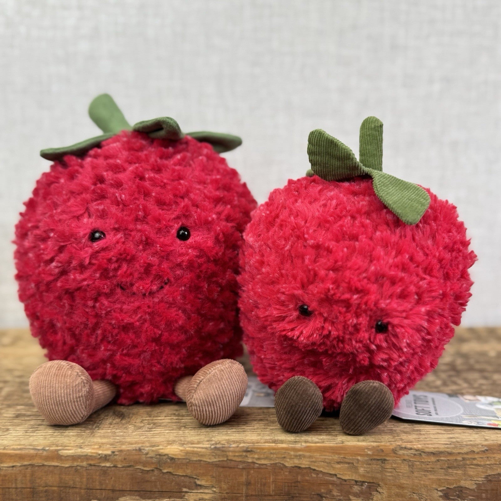 Jellycat Amuseables Strawberry Large - New Version Red Strawberry 5 Leaves 9”