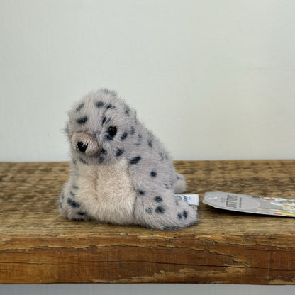 Jellycat Nauticool Spotty Seal - Tiny Fluffy Grey Seal Soft Beanie Pocket Size