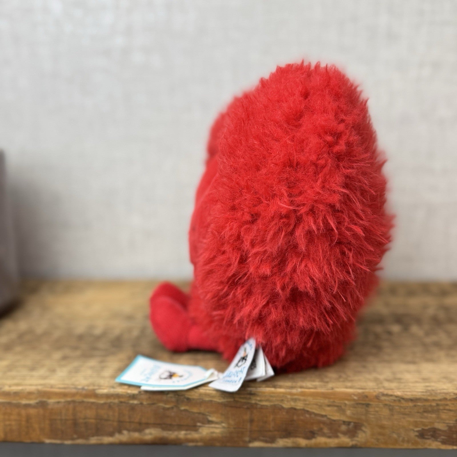 Jellycat Beatie Heart - Valentines Fluffy Red Heart Soft Toy Retired Medium 9"