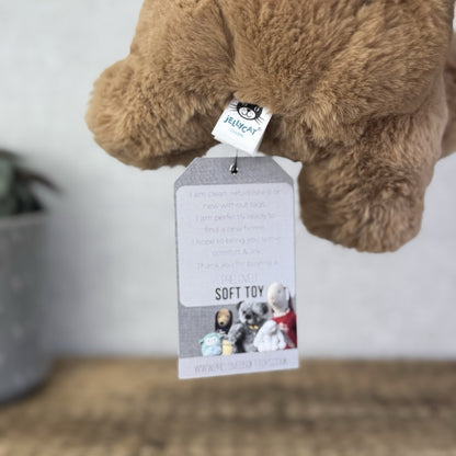 Jellycat Small Cecil Bear - Small Sitting Brown Retired Jellycat Bear - Small 8"