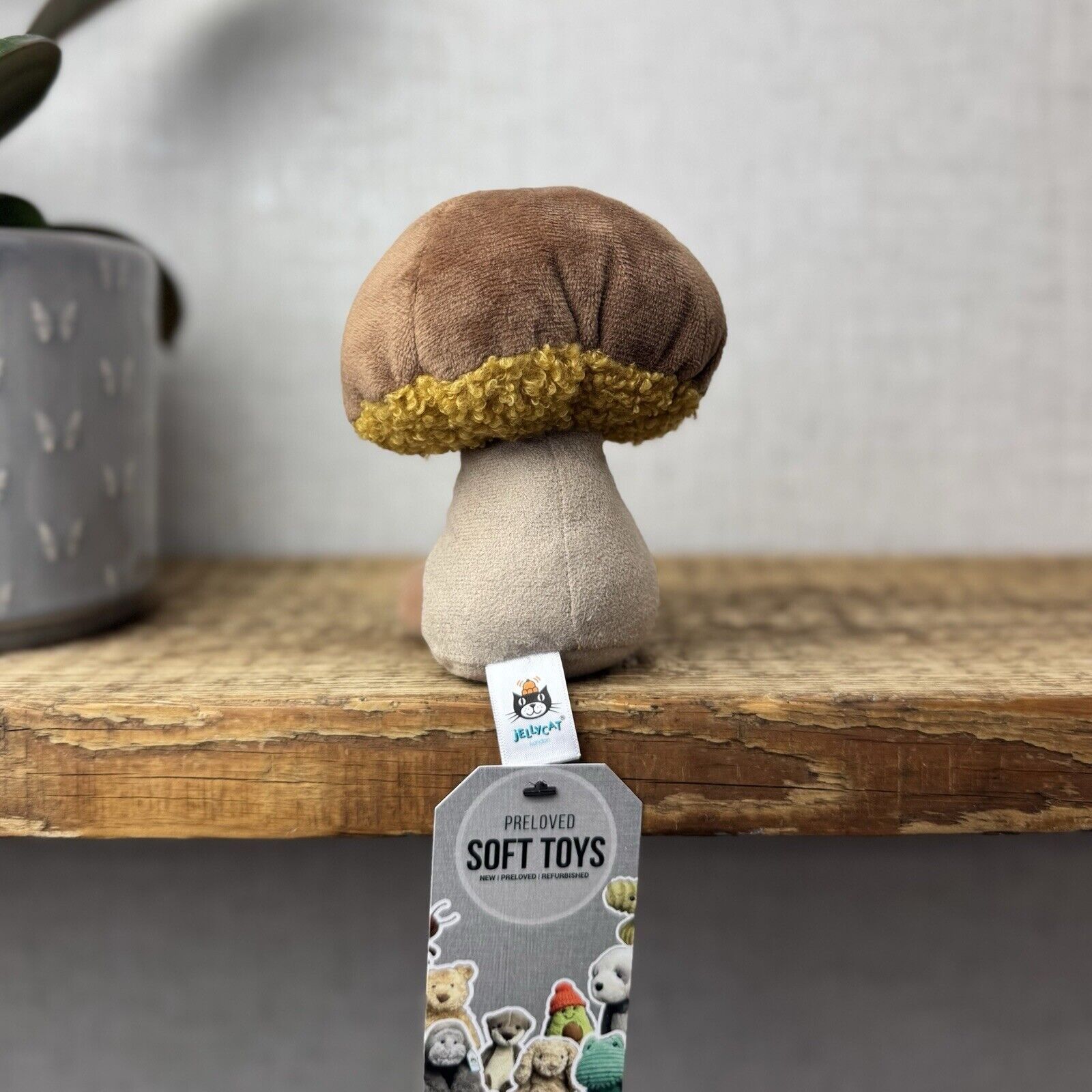 Jellycat Amuseable Toadstool - Small Mushroom Plush Beanie With Legs 8"