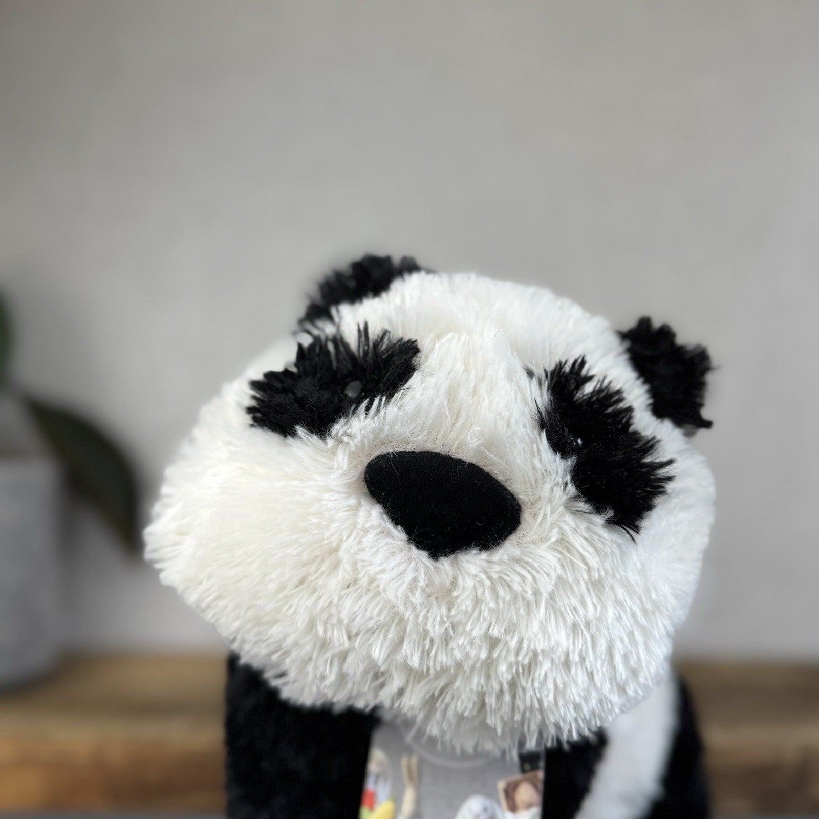 Jellycat Medium Truffles Panda Black White Soft Panda Cushion Vintage Plush 14”