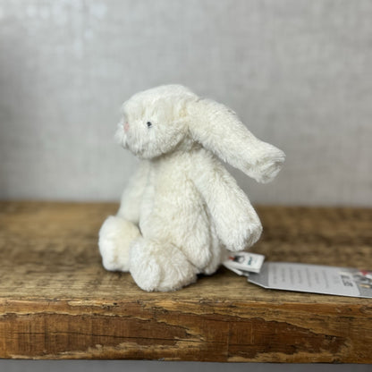 Jellycat Tiny Baby Bashful Cream Bunny - Miniature Plush Bunny Soft Toy 5”
