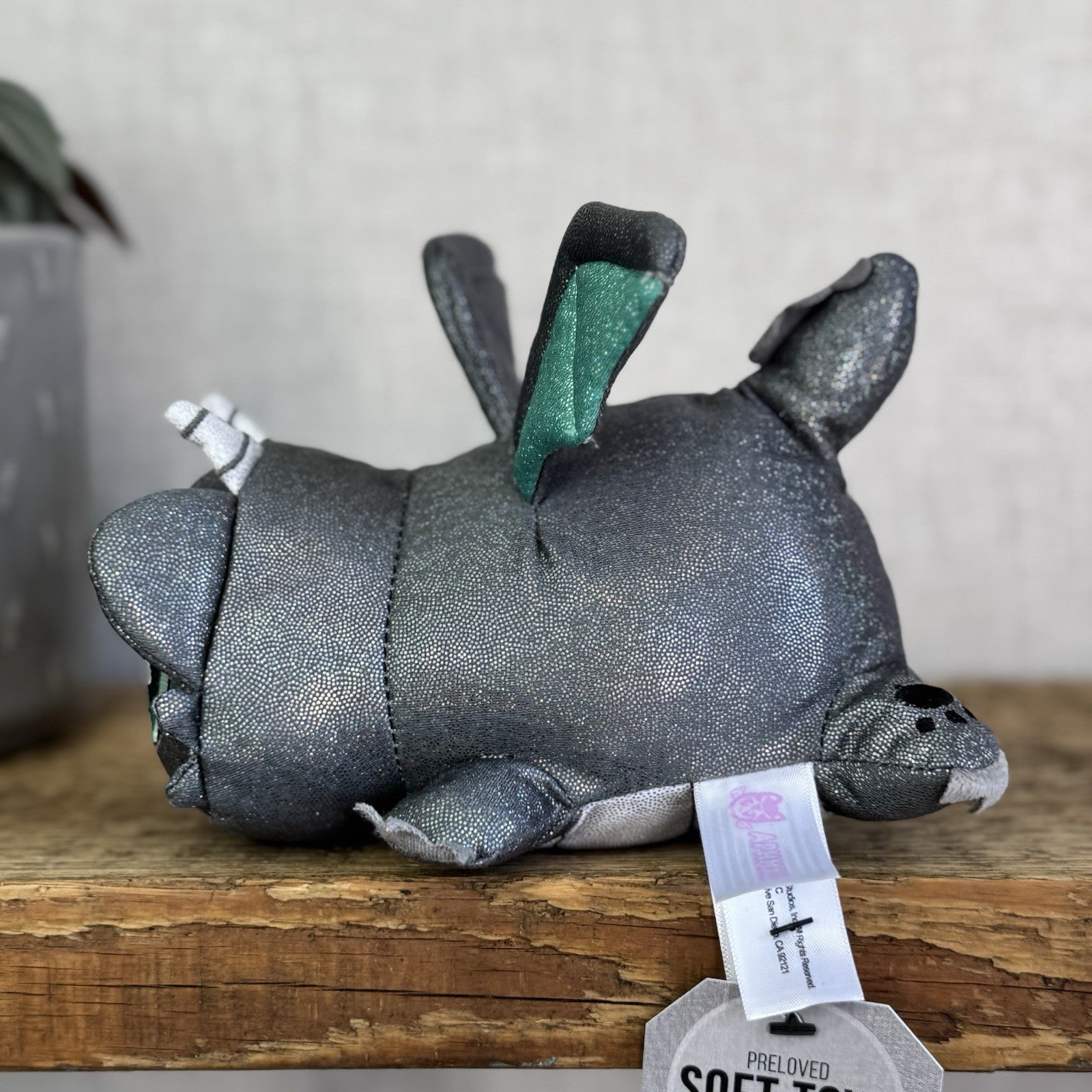 Aphmau MeeMeows - Dragon Cat Grey/Green Sparkly Plush Collectible 5"