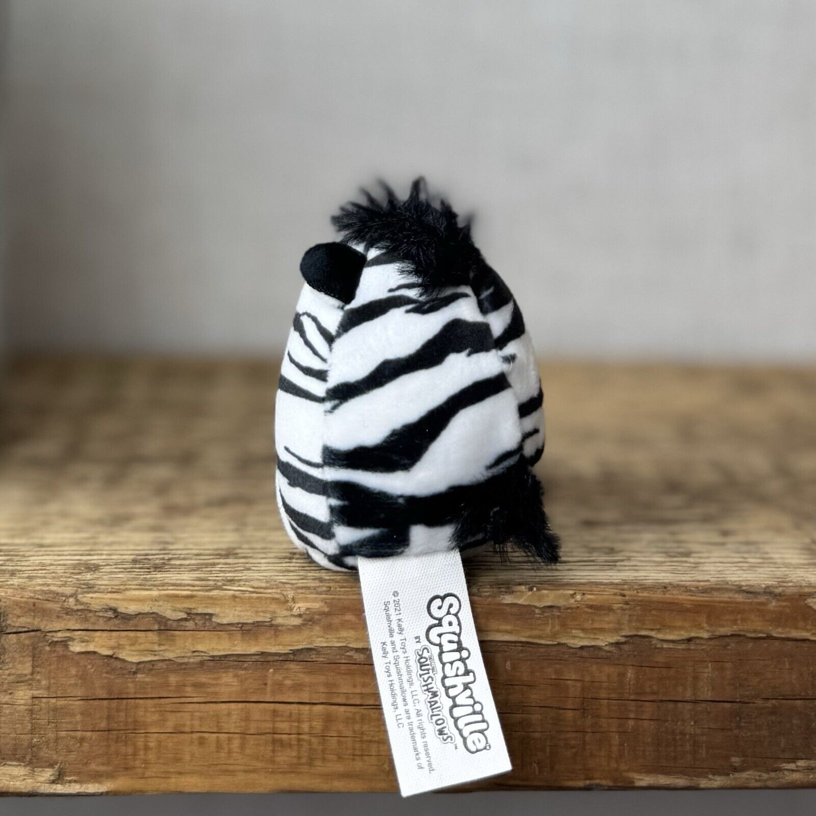 Squishmallow Squishville - Tiny Zebra Squishmallow Plush - Freddie Zebra 2”