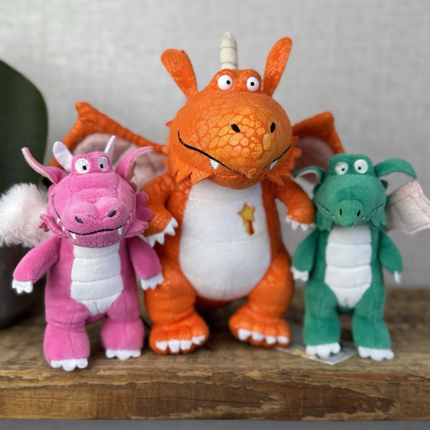 Aurora Zog Dragon And Friends - Julia Donaldson Book Plush Soft Toy Bundle X3