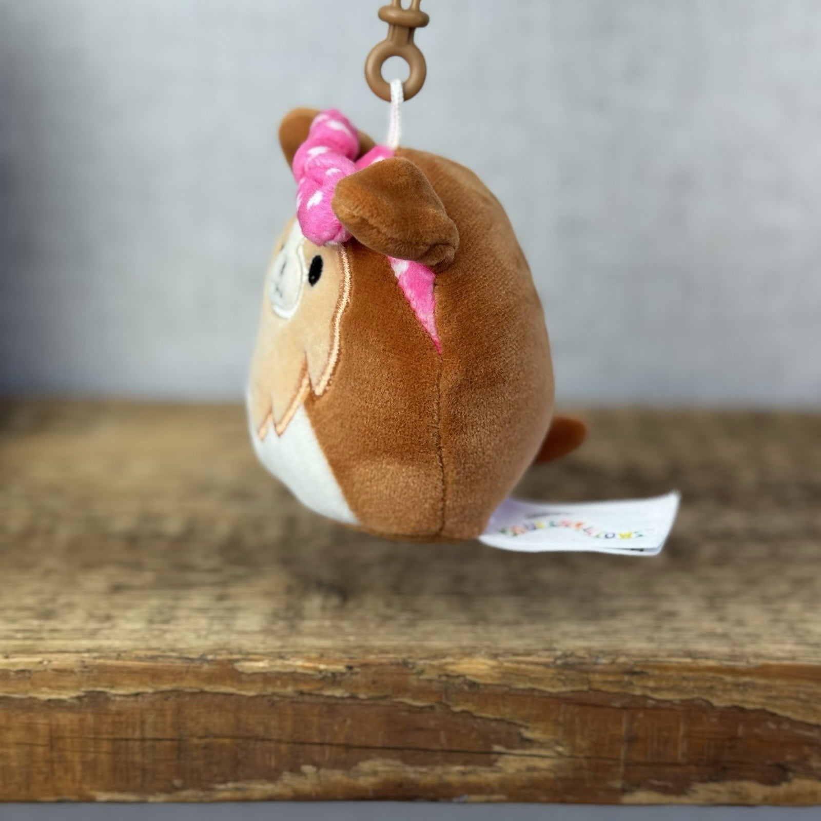 Squishmallow Keyring Clip - Valneintes Andres The Sheltie Clip On Plush Toy 3.5"