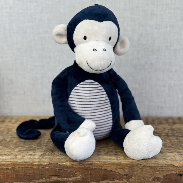 Marks & Spencers Soft Toy Monkey Chime - Navy Monkey Soft Toy Retired 09444270