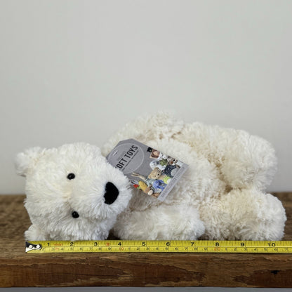 Jellycat  Edmund Cream Bear - White Medium Beanie Bear Retired Old Style 11"