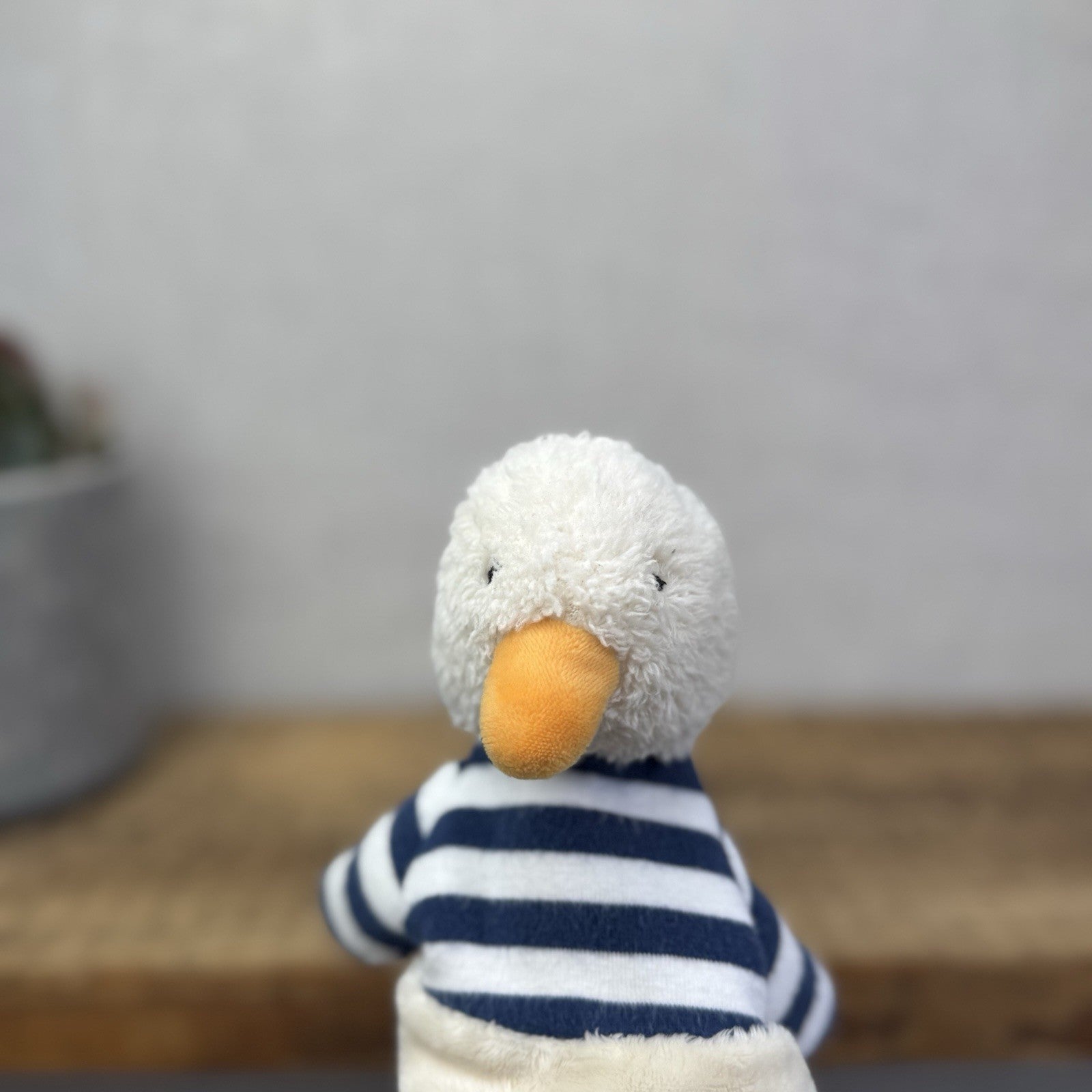 Jellycat Berdita Duck Soother Comfort Blanket - Cream & Navy Baby Duck Comforter