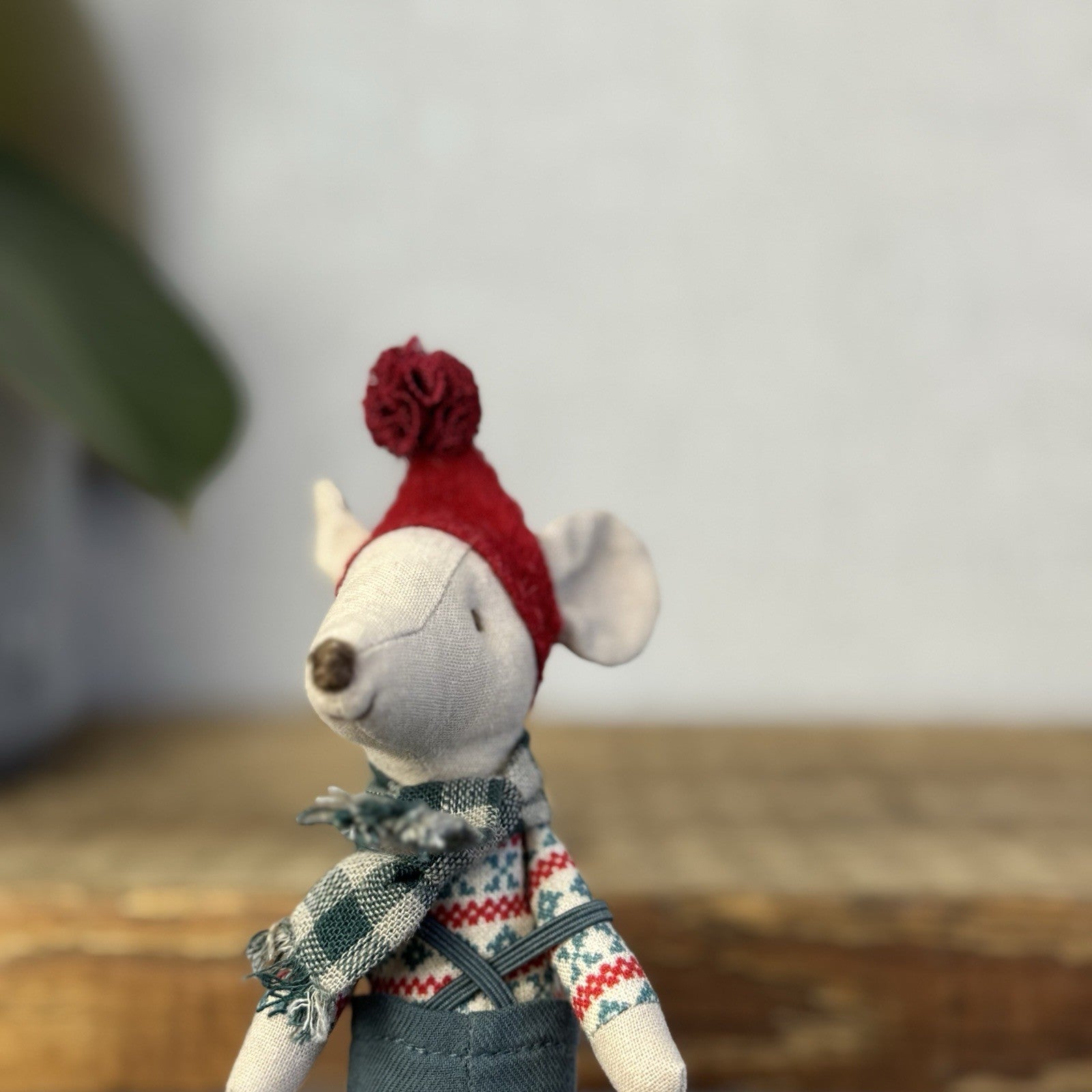 Maileg Big Brother Christmas Mouse - Mouse In Scarf And Red Hat Maileg World