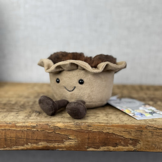 Jellycat Amuseable Mince Pie Soft Toy - Christmas Plush Beanie Small Pie 5"