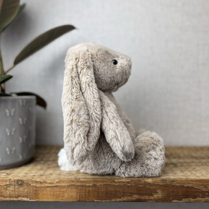 Jellycat Medium Bashful Beige Bunny - Light Brown Bunny Soft Toy Beanie 12” (1)