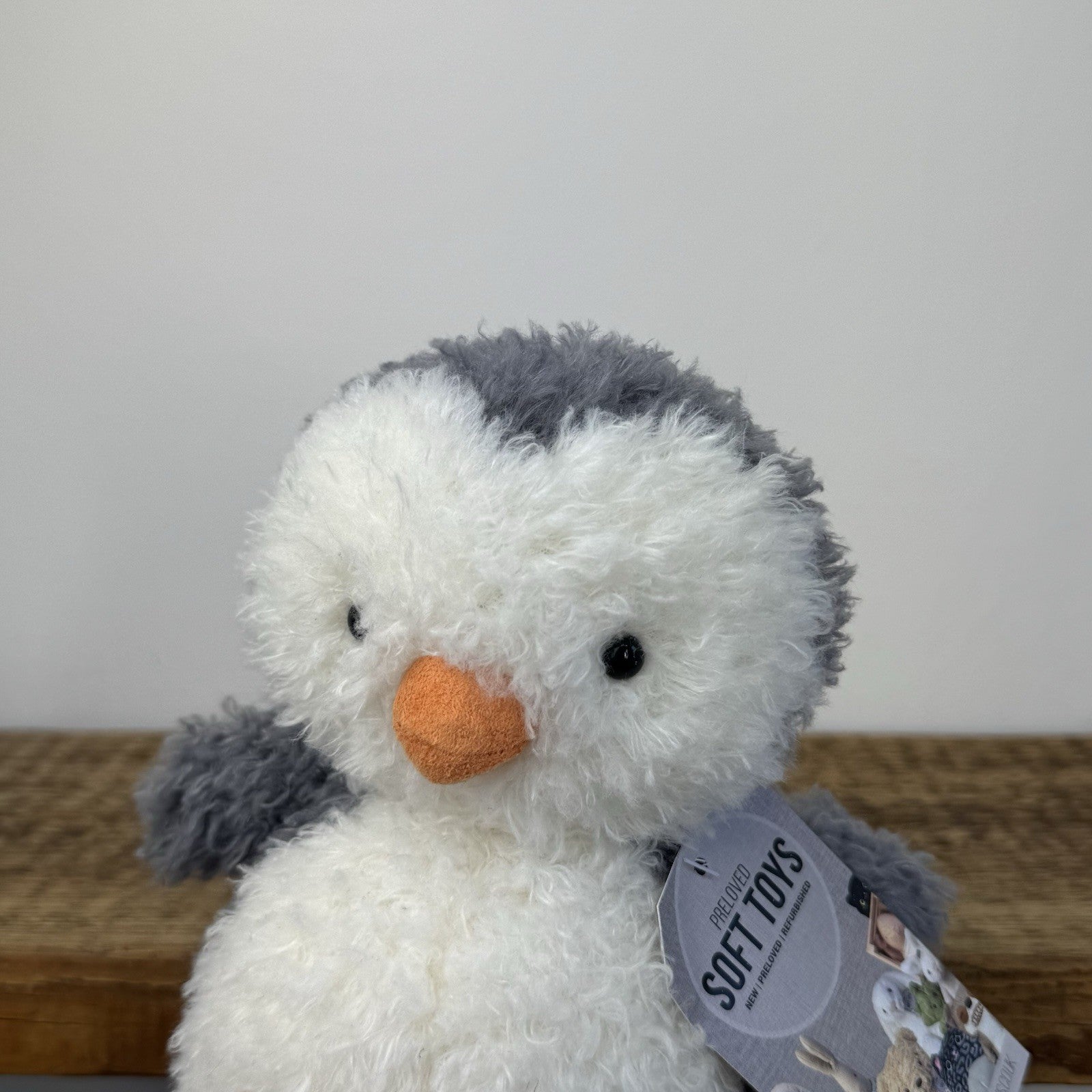 Jellycat Little Penguin - Fluffy Penguin Small Beanie Plush Retired 7"