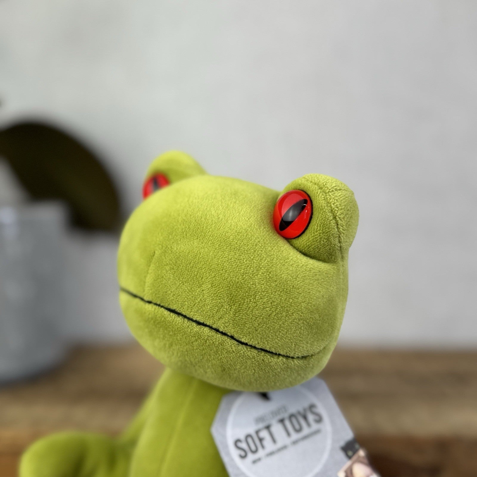 Jellycat Medium Tad Tree Frog - Retired Velour Big Red Eye Beanie Frog Plush 9"