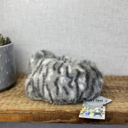 Russ Berrie Grey Tabby Cat Shadow Blue Eyes Sleeping Soft Toy Vintage Beanie