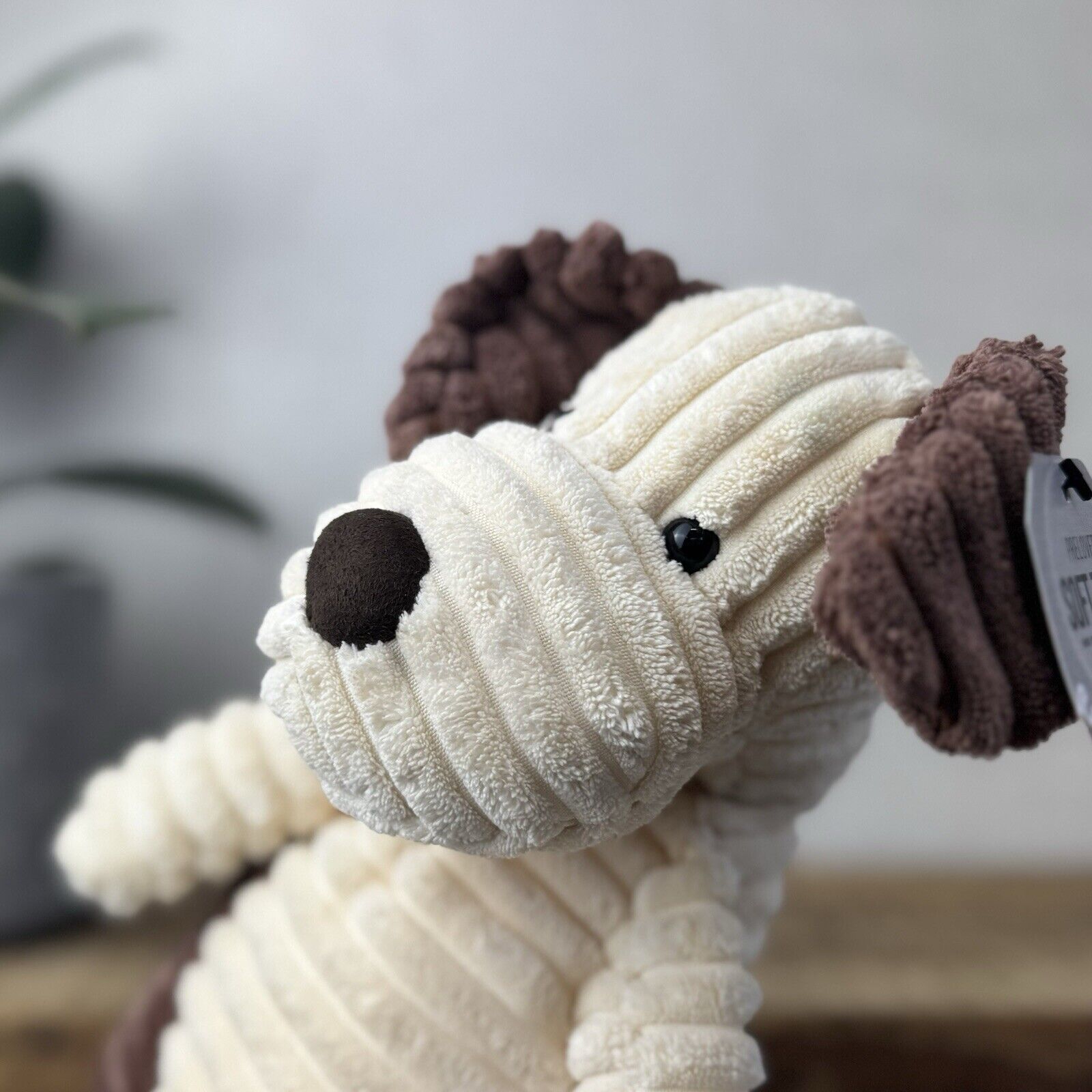 Jellycat Medium Cordy Roy Puppy Dog - Cream & Brown Corduroy Dog 14"