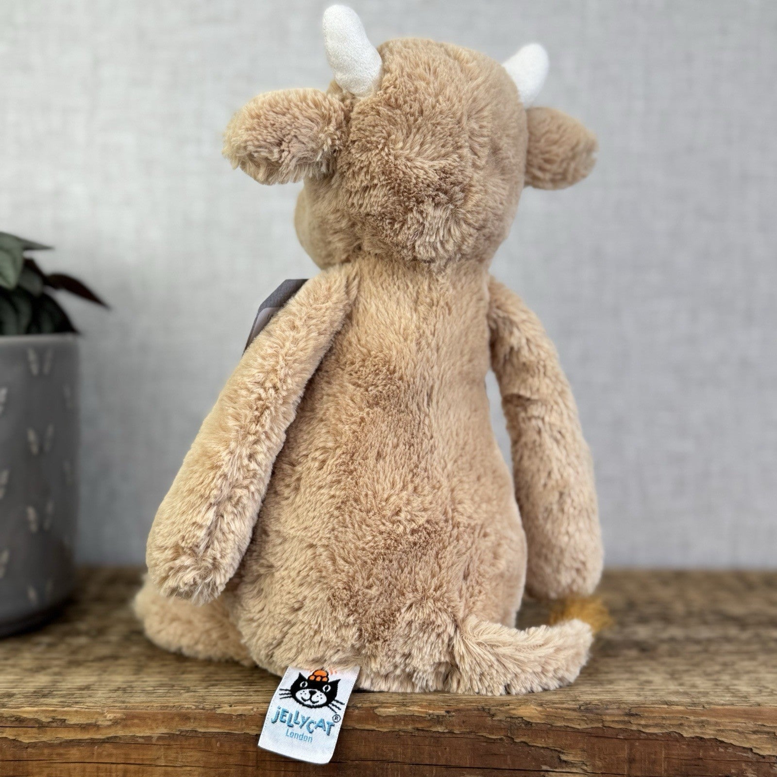 Jellycat Bashful Cow - Tan Golden Brown Cow Medium Soft Toy Retired 12"