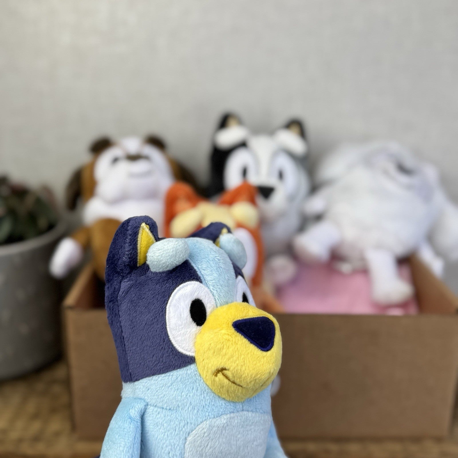 Cbeebies Bluey Tv Character Plush Bundle - Bluey, Bingo, Winston, Muffin, Lila