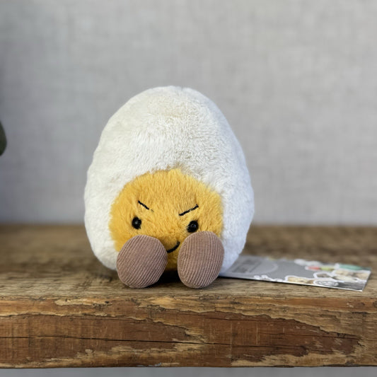 Jellycat Amuseable Cheeky Boiled Egg - Frowning Egg  Toy Food Retired 5” (#2)