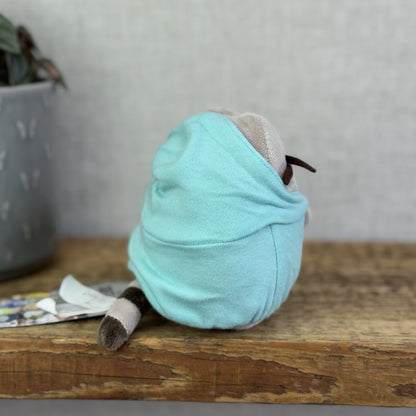 Gund Pusheen Cat - Mini Pusheen In Aqua Blue Hoodie - Spring 2019 Exlusive