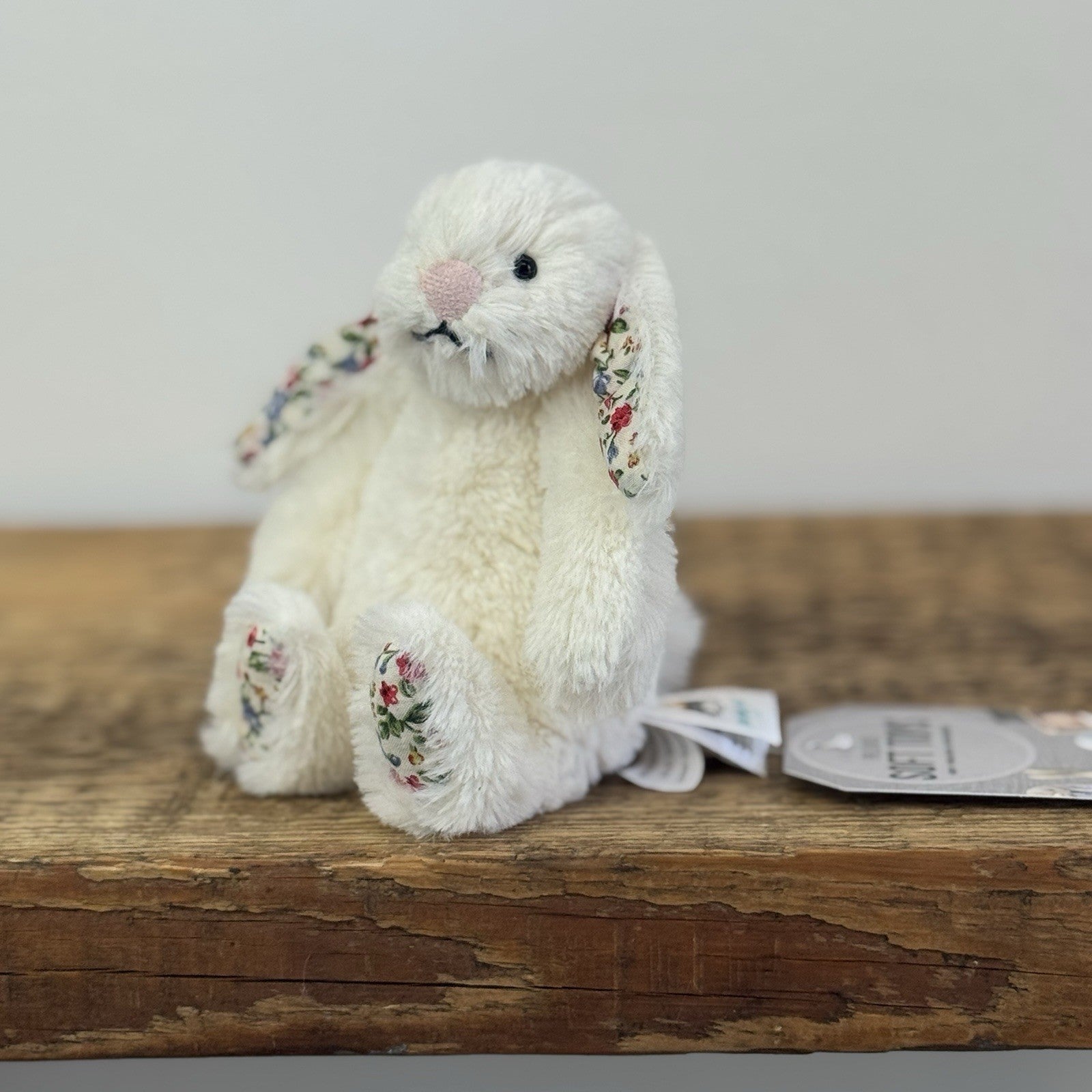 Jellycat Tiny Cream Blossom Bunny- Mini Cream Bunny Blossom/Floral Ears 5"
