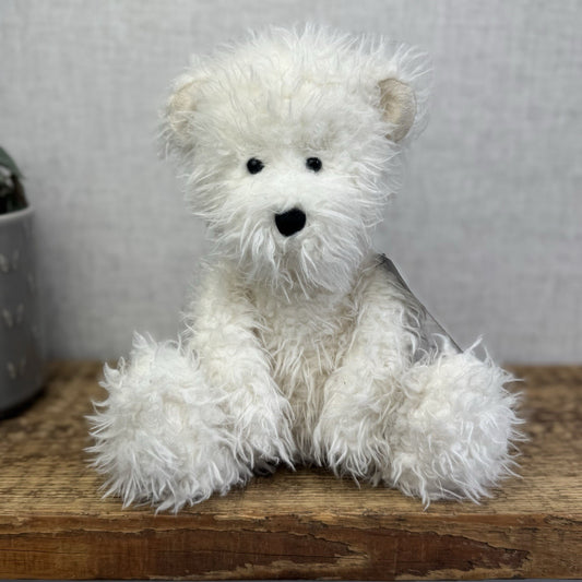 Jellycat Angora Blizzard Bear - Fluffy Medium White Bear Soft Toy Retired 12"
