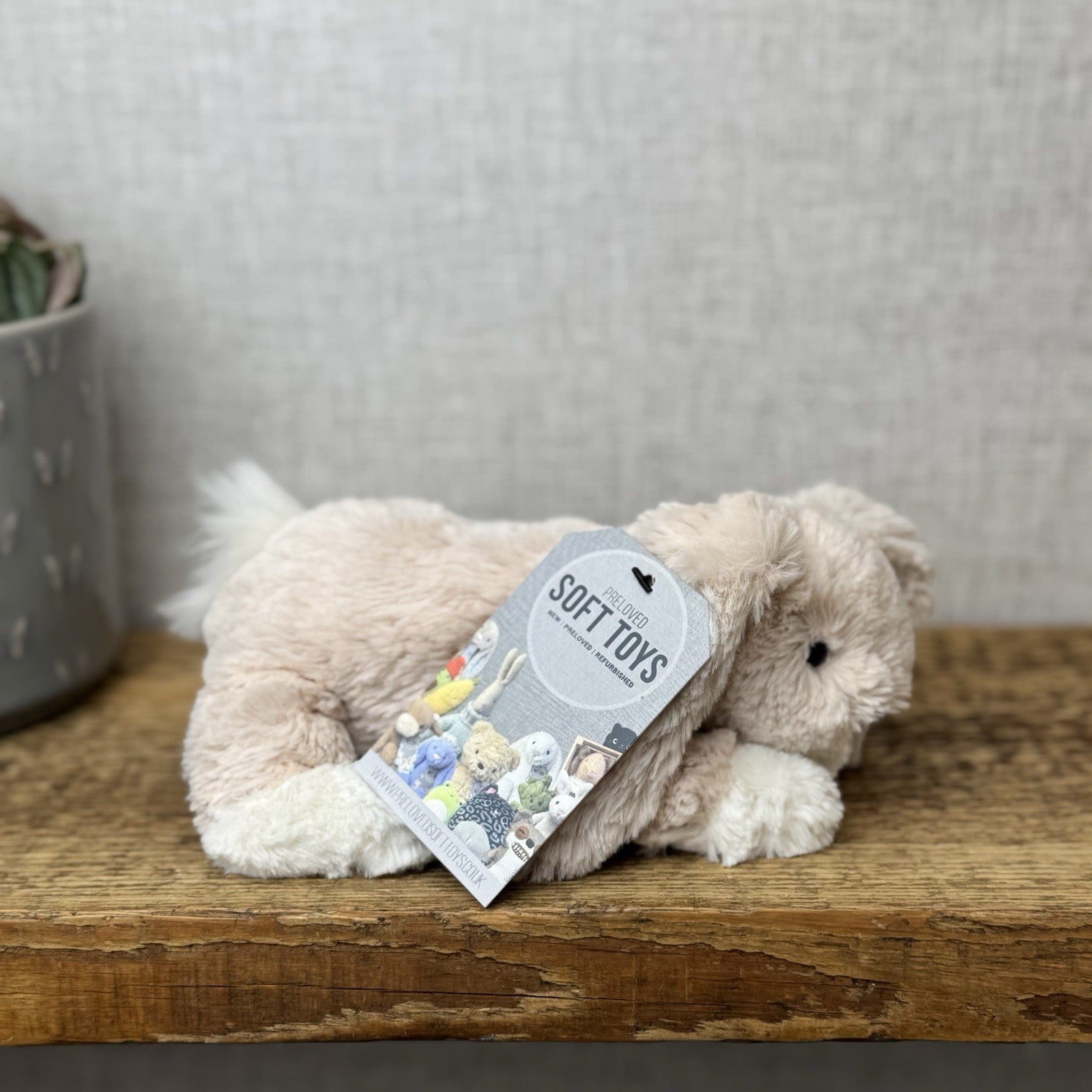 Jellycat Loppy Oatmeal Bunny Small - Small Light Brown Bunny Rabbit Lop Ear Rare