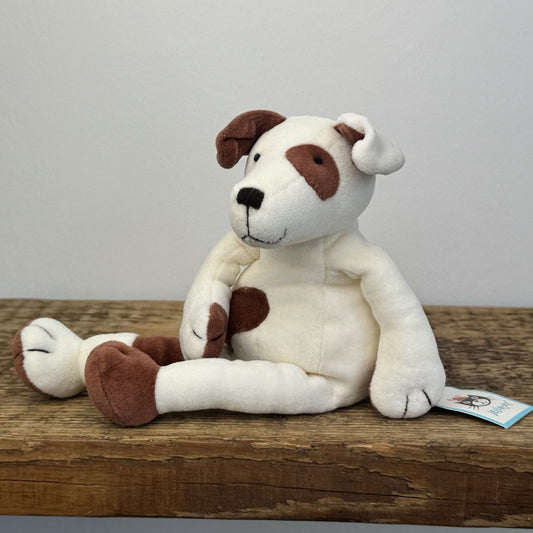 Jellycat Tiny Slackajack Pup - Small Velour Vintage Beanie Dog New With Tags 8"