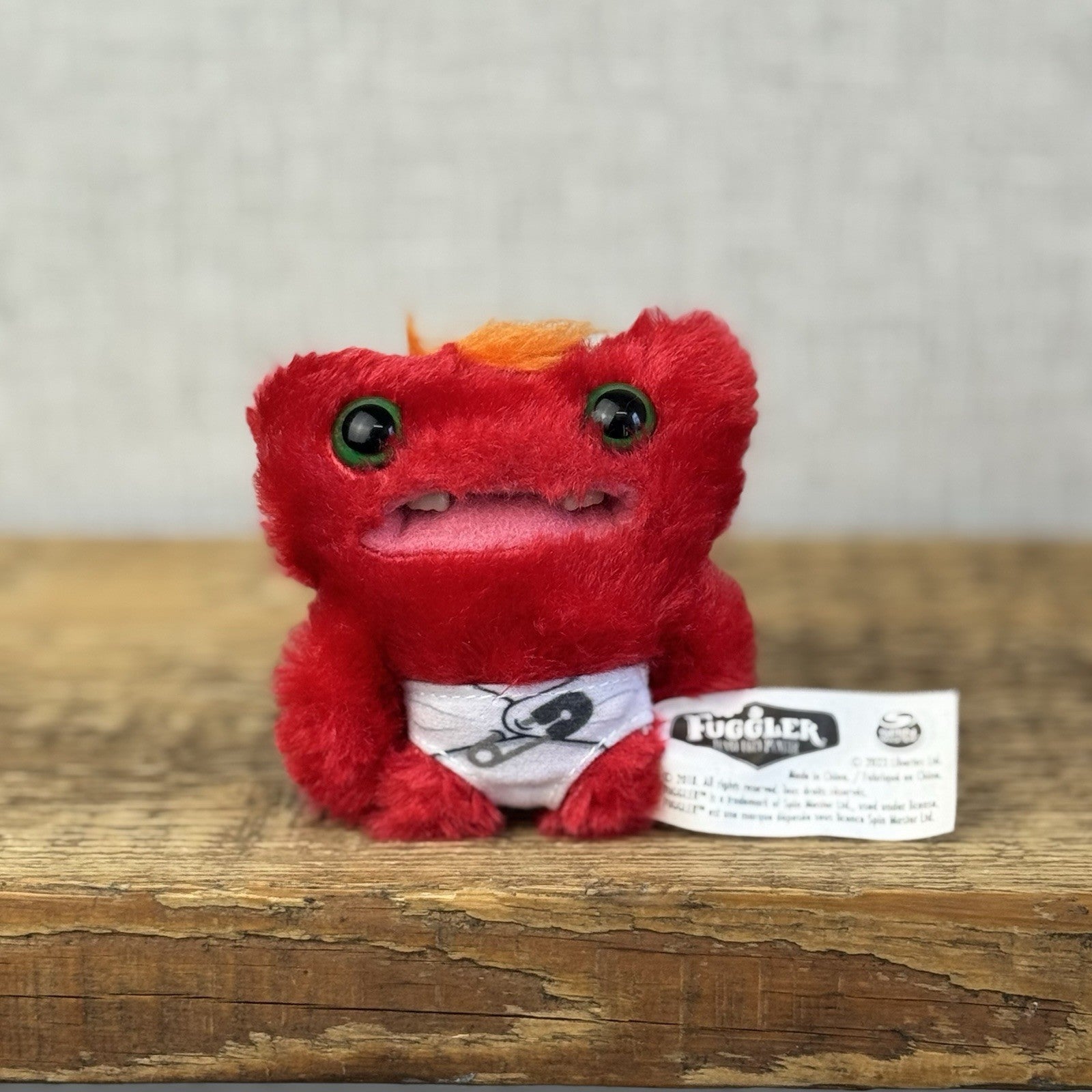 Fuggler Baby Fugg -  Series 3 - Munch Munch Red Fluffy Miniature Fugg Baby 3.5"