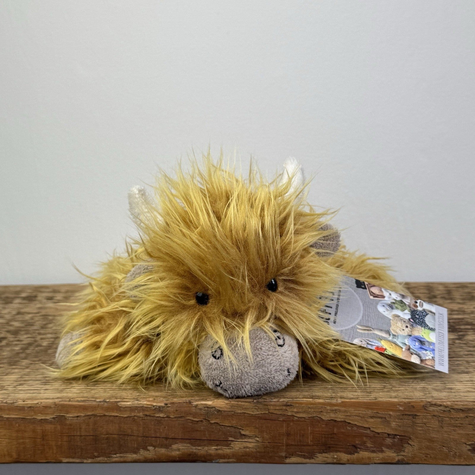 Jellycat Small Truffles Highland Cow - Small Pillow Soft Toy Vintage 7"