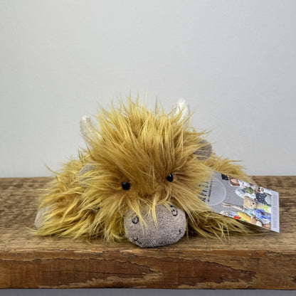 Jellycat Small Truffles Highland Cow - Small Pillow Soft Toy Vintage 7"