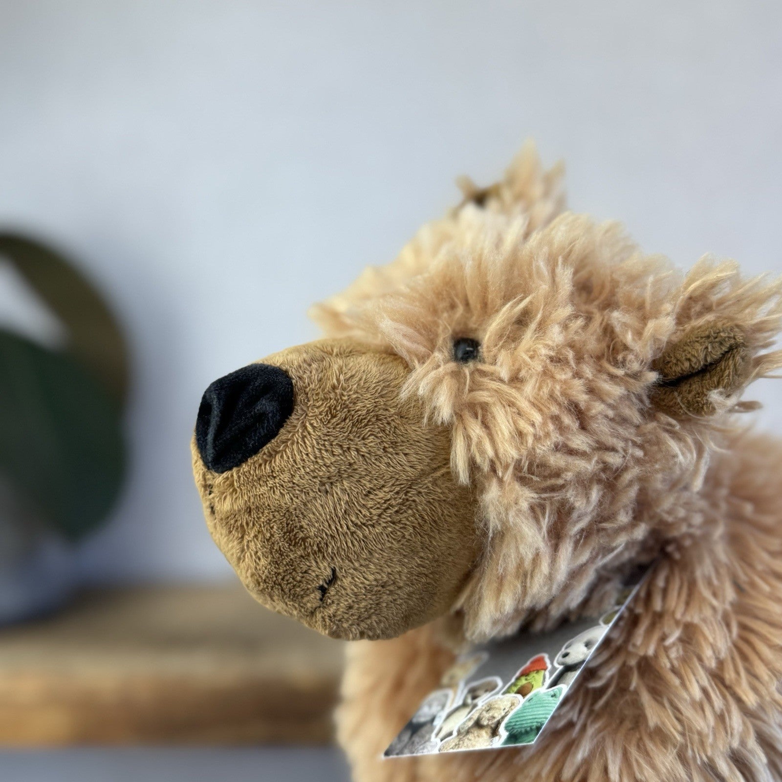 Jellycat Medium Grizzly Bear Rare Truffles Cushion Floppy Beanie Bear Brown 14”