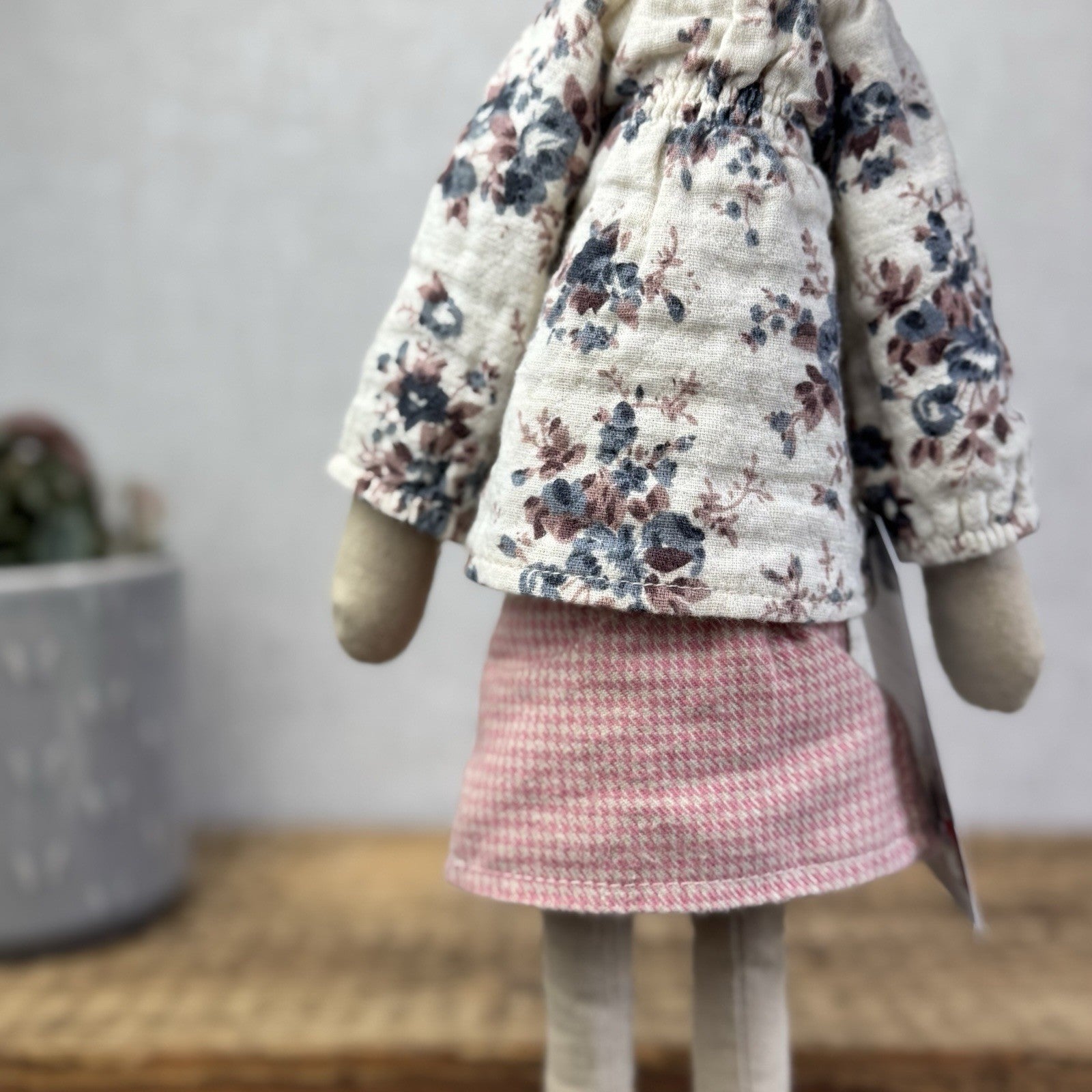 Maileg Medium Winter Rabbit Girl - Red Knit Dress & Fur Boots Retired 2014