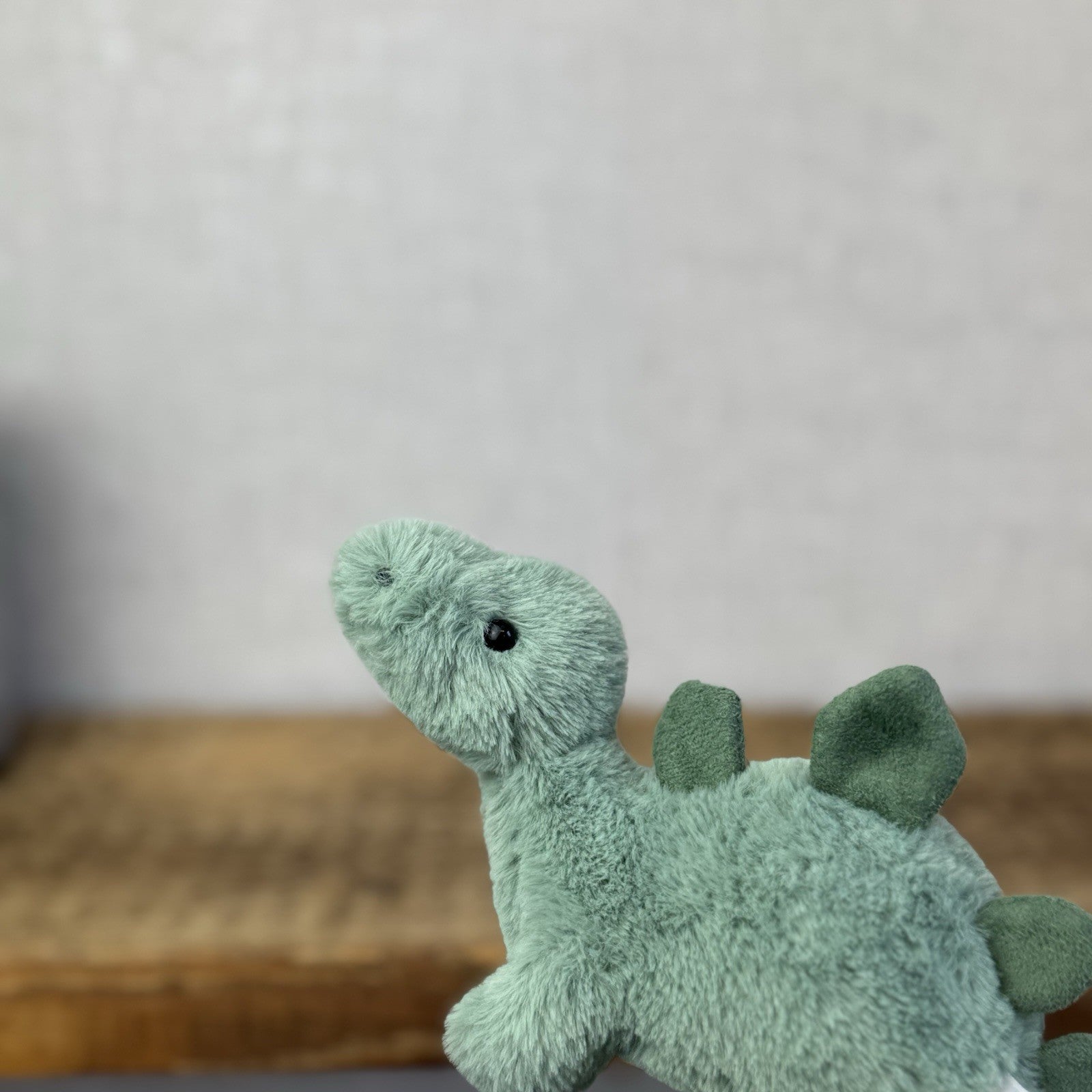 Jellycat Mini Fossily Stegosaurus - Tiny Dinosaur Beanie Plush Mini Dino 6"