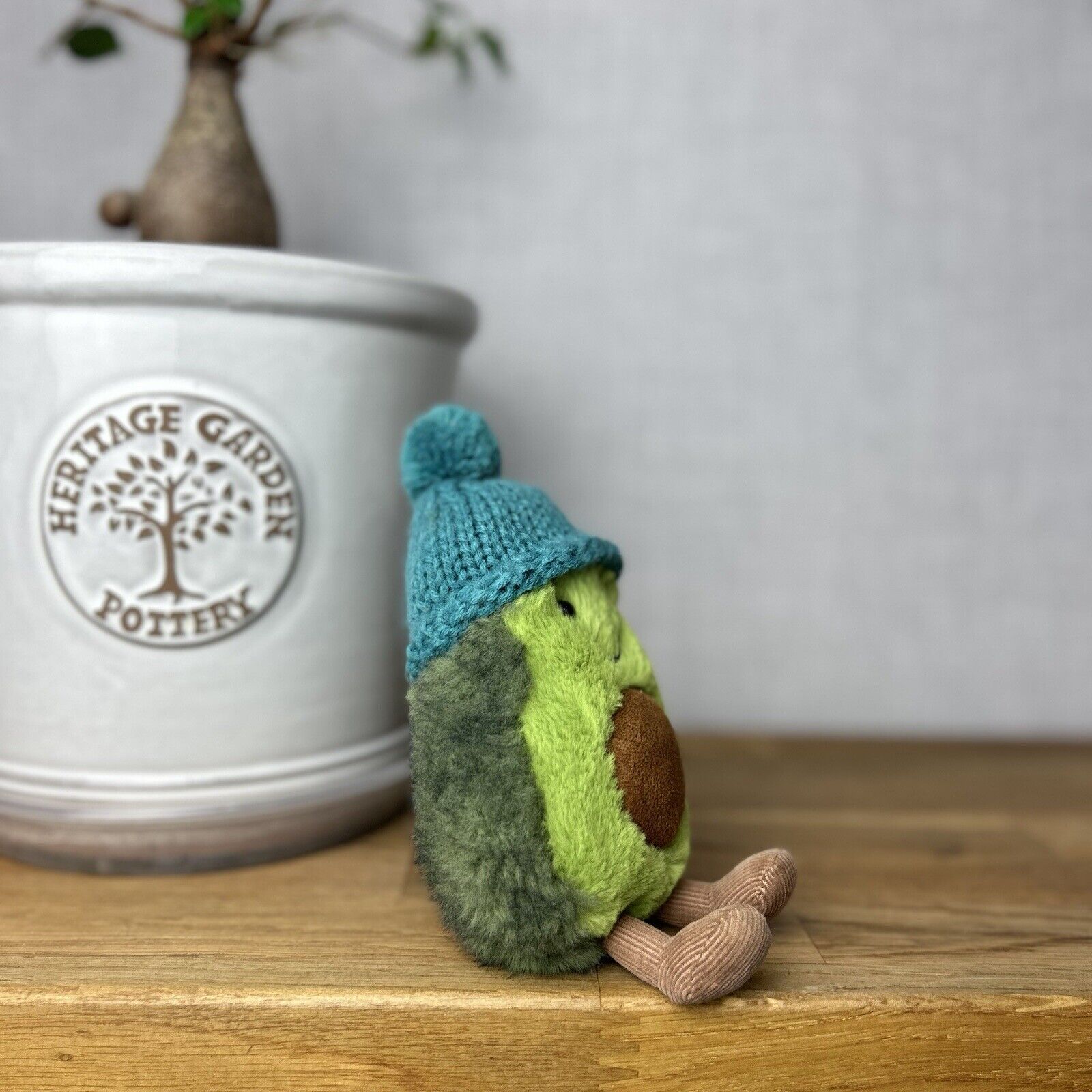 Jellycat Amuseable Cozi Avocado With Hat Plush Soft Toy - Teal Cozi Avacado
