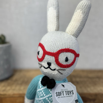 Cuddle + Kind Benedict The Bunny - Baby Cotton Yarn Knitted Wild Animal 13"