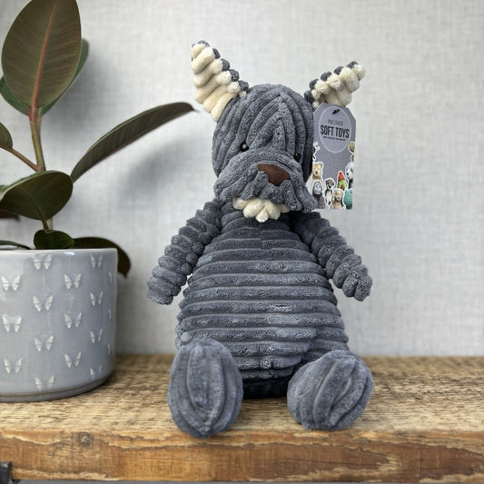 Jellycat Cordy Roy Gray/Grey Puppy Dog - French Bulldog Plush Corduroy 16"