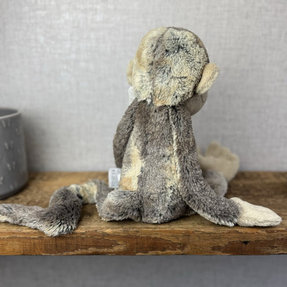 Jellycat Medium Mattie Monkey - Woodland Grey/Brown Mix Monkey With Tags 16"