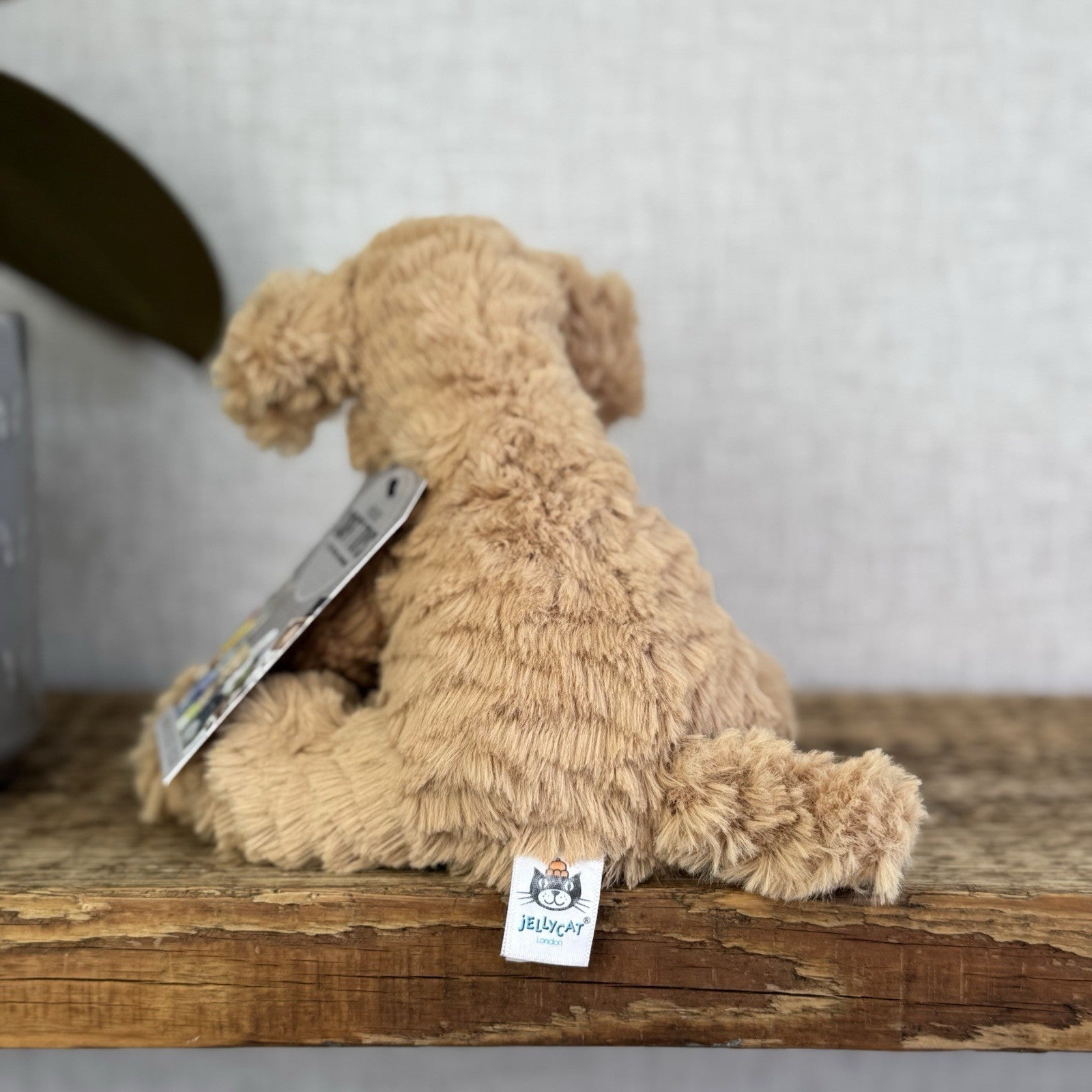 Jellycat Small Fuddlewuddle Puppy - Small Sitting Textured Honey Dog Retired 6"
