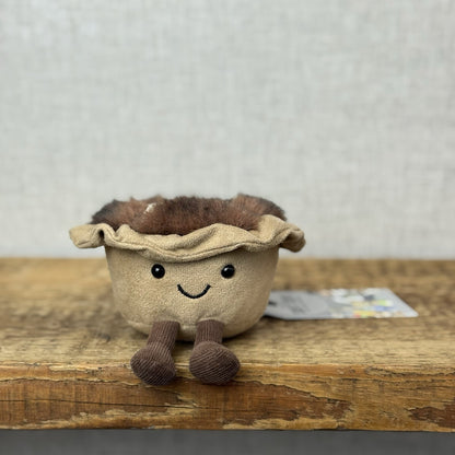 Jellycat Amuseable Mince Pie Soft Toy - Christmas Plush Beanie Small Pie 5"