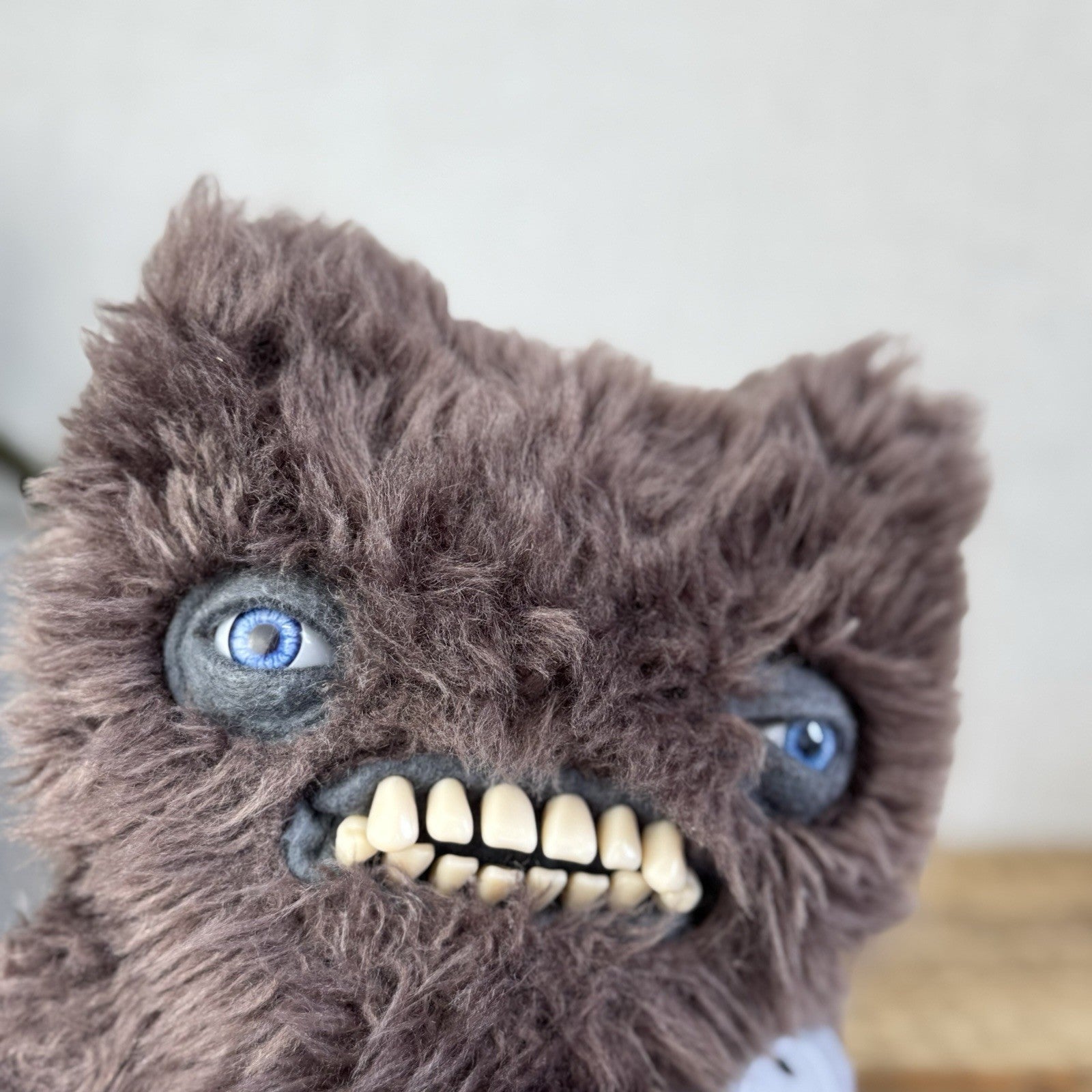 Fuggler Brown Munch Munch Rare - Brown Super Fluffy Fuggler With Red Eyes Cute