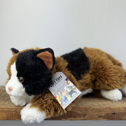 Vintage Dowman Soft Touch - Calico Cat Beanie Soft Toy, realistic ESSA