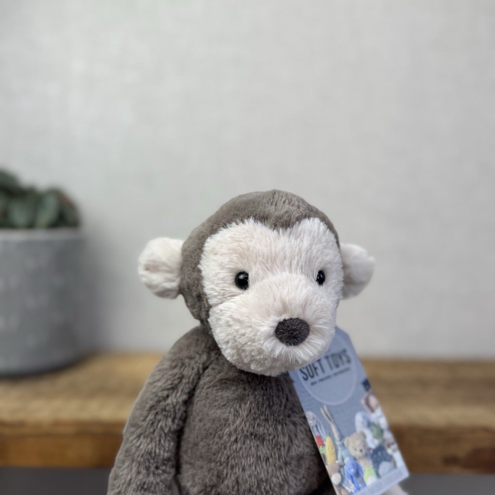 Jellycat Small Snugglet Brodie Monkey - Small Brown Monkey Soft Retired 11" (#2)