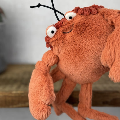 Jellycat Small Crispin Crab Soft Toy - Red Sea Crab Soft Plush Beanie 12”