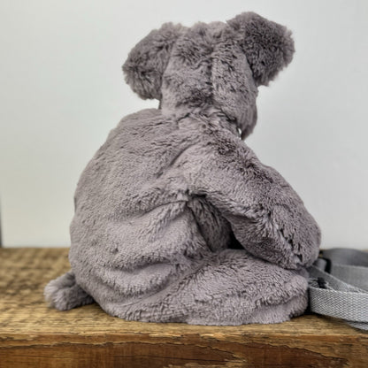 Jellycat Huggady Dog Rucksack - New Without Tags Grey Dog Bag Rare Retired NWOT