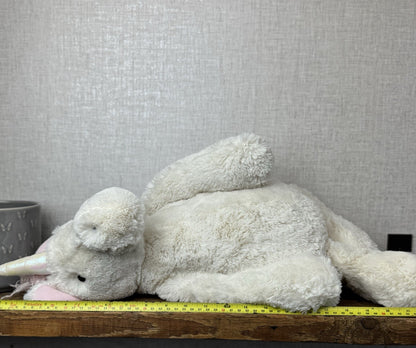 Jellycat Huge Bashful Unicorn - Huge White/Pink Retired Unicorn Soft Beanie 22"