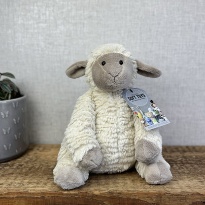 Jellycat Medium Fuddles Sheep Lamb Textured Zara Edition Soft Toy Beanie 12"