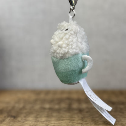 Gund Pusheen Cat Keyring - Stormy Latte Matcha Keyring Cafte Cat NWOT 