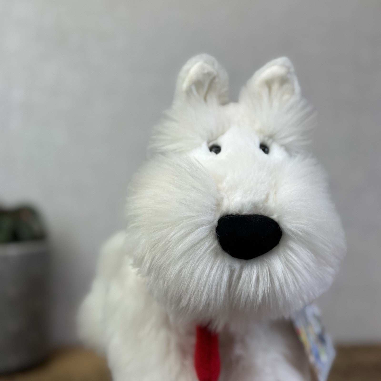 Jellycat X John Lewis Collab - Christmas Terrier Beanie Soft Toy Puppy Westie 8"